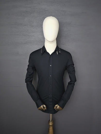 ALEXANDER MCQUEEN  Zip Detailed Black Shirt