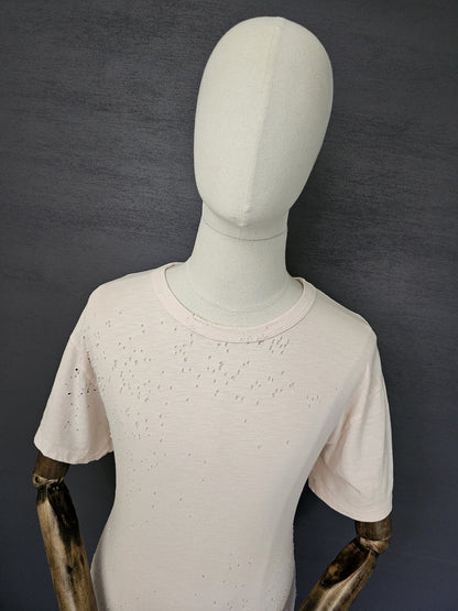 AMIRI Distressed Pink Shotgun T-Shirt