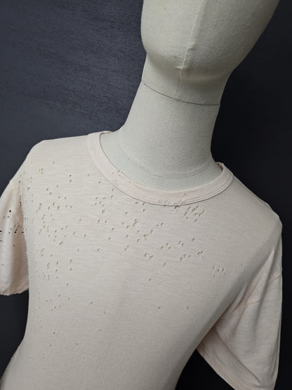 AMIRI Distressed Pink Shotgun T-Shirt