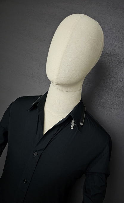 ALEXANDER MCQUEEN  Zip Detailed Black Shirt