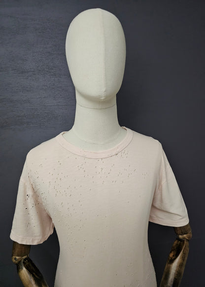 AMIRI Distressed Pink Shotgun T-Shirt