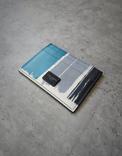 DOLCE & GABBANA Milano Abstract Leather Card Holder