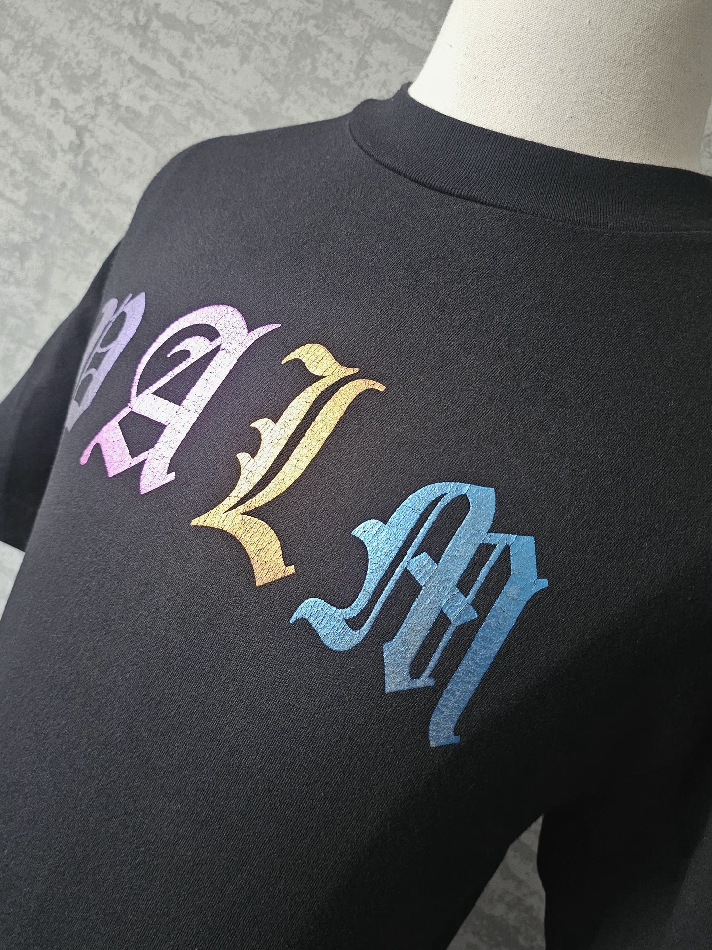 PALM ANGELS PALM Gothic Reflective Logo T-Shirt