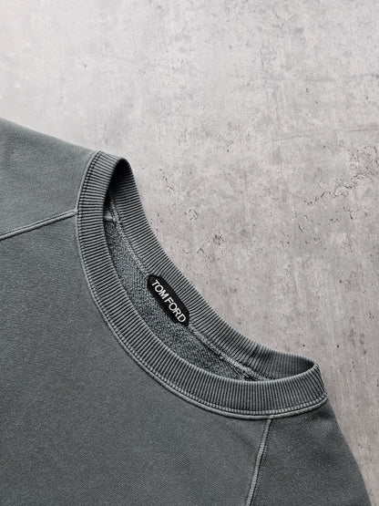 TOM FORD Reglan Garment-Dyed Cotton Jersey Sweatshirt