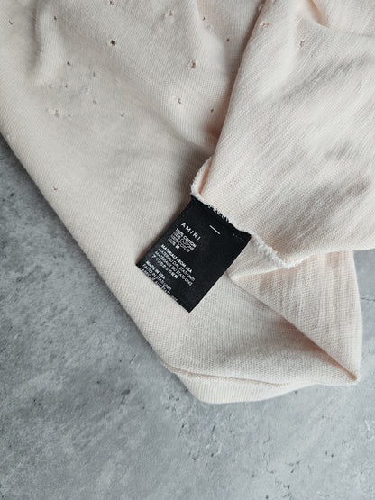 AMIRI Distressed Pink Shotgun T-Shirt