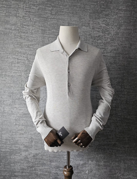 TOM FORD Slim-Fit Silk Cotton Long Sleeve Polo