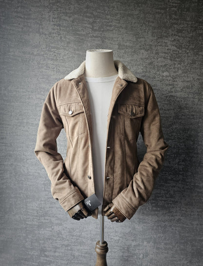 HOLLISTER Sherpa Lined Faux Suede Jacket