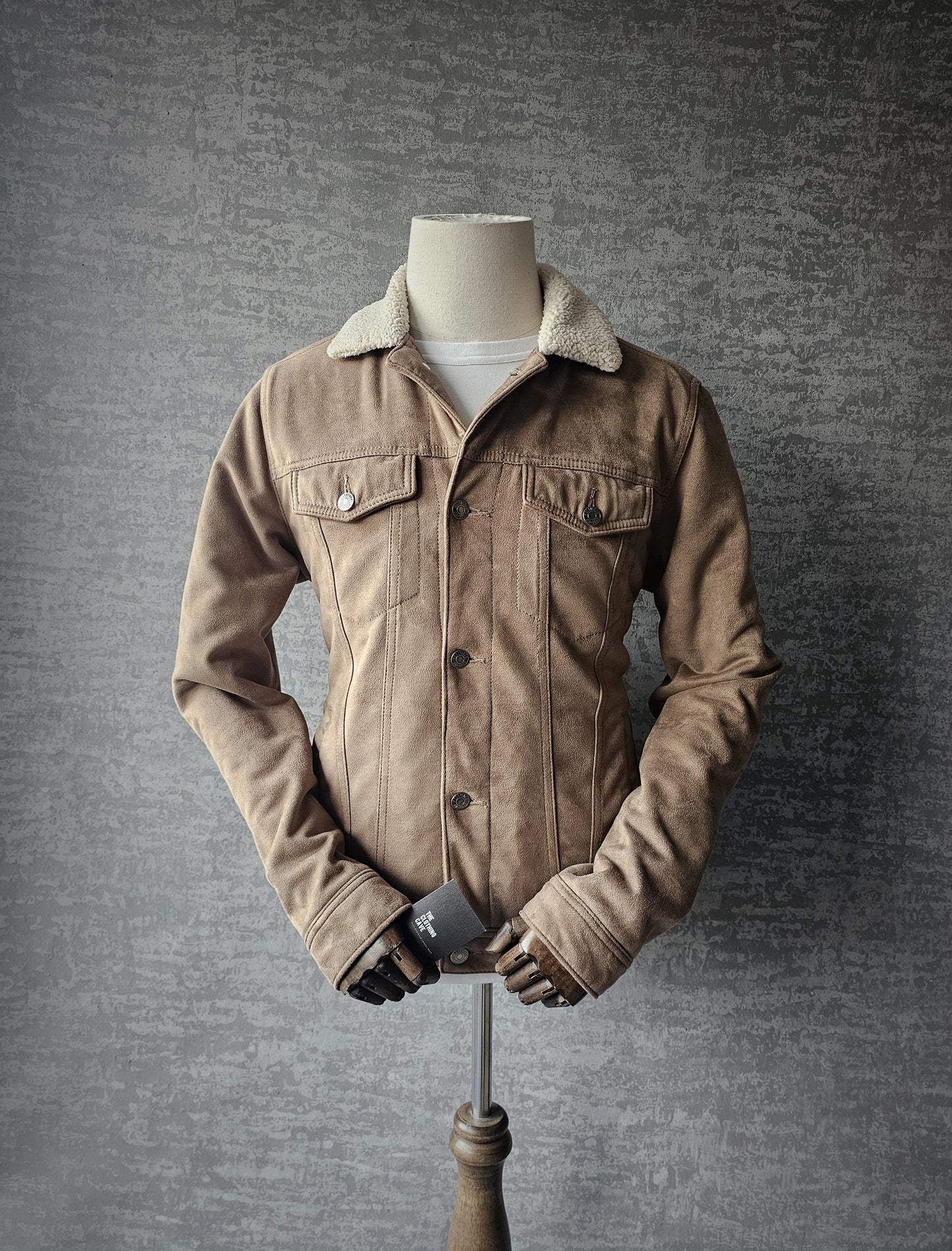 HOLLISTER Sherpa Lined Faux Suede Jacket