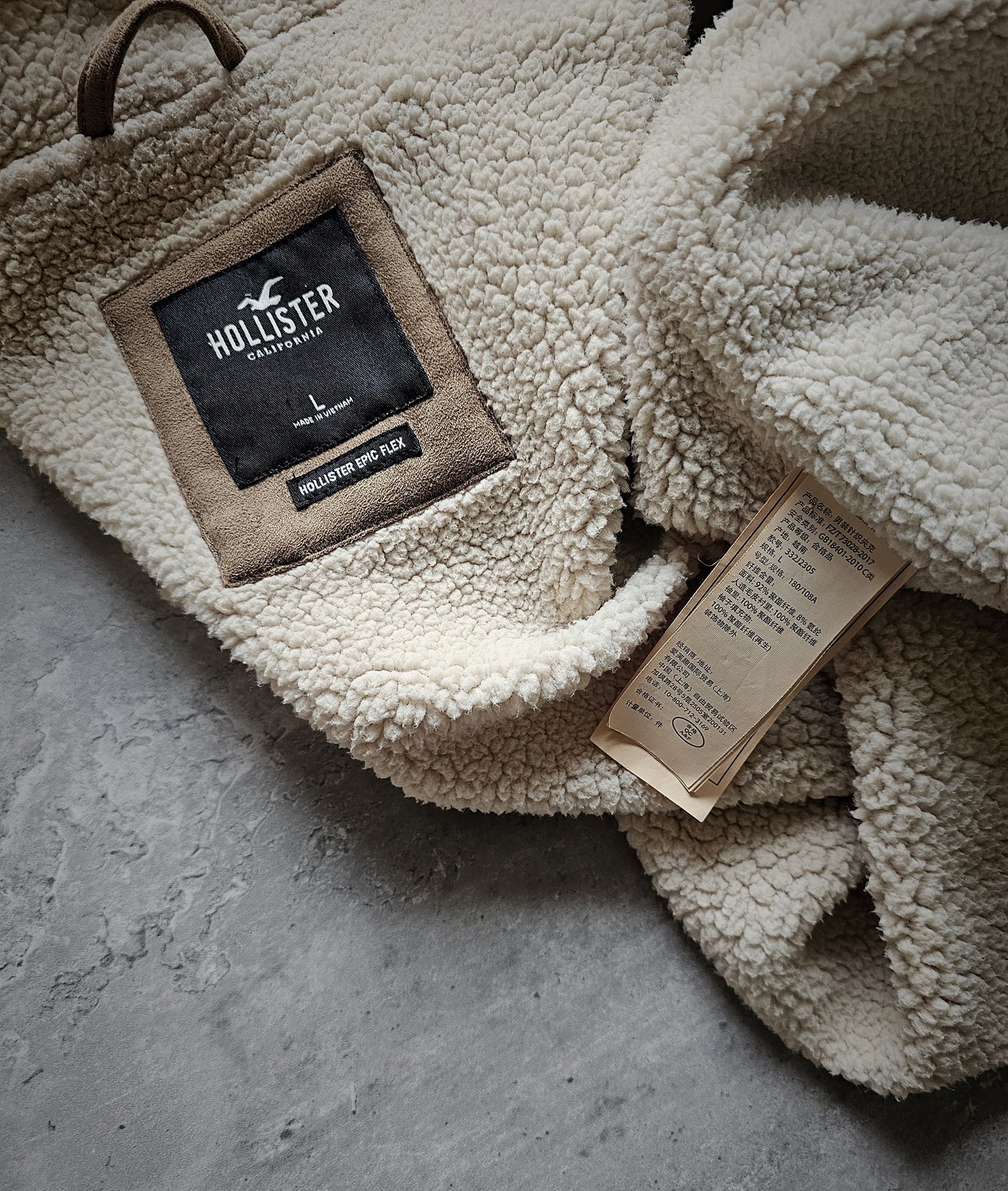 HOLLISTER Sherpa Lined Faux Suede Jacket