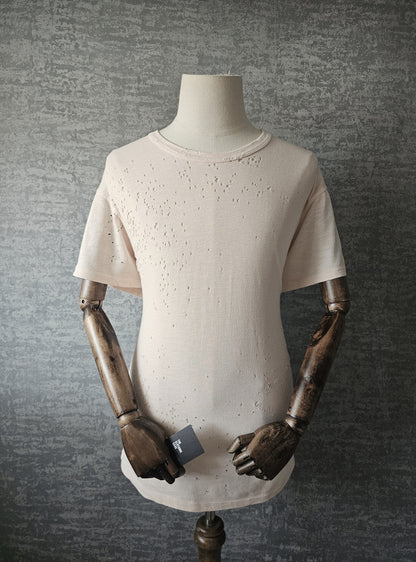 AMIRI Distressed Pink Shotgun T-Shirt