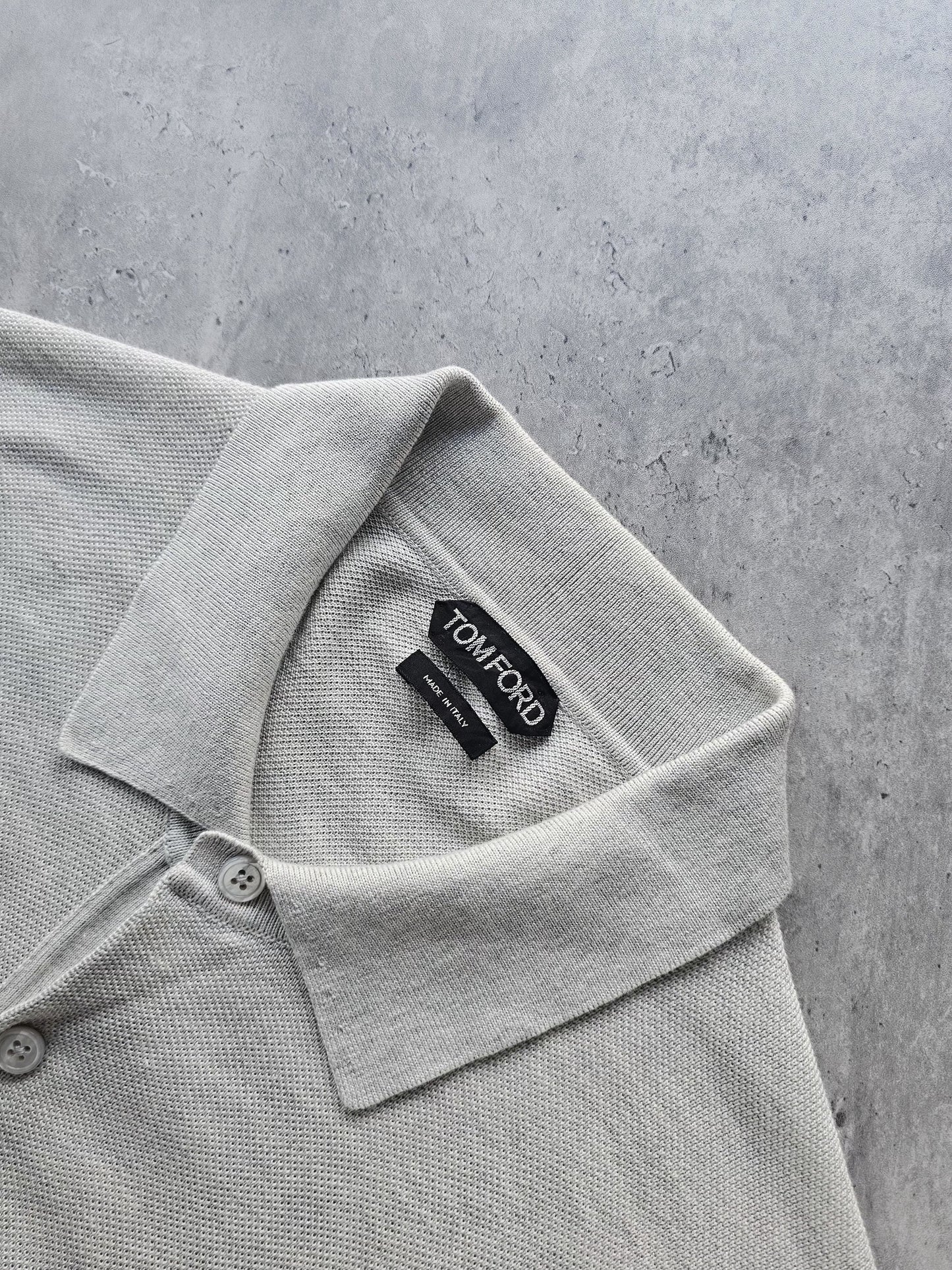 TOM FORD Slim-Fit Silk Cotton Long Sleeve Polo