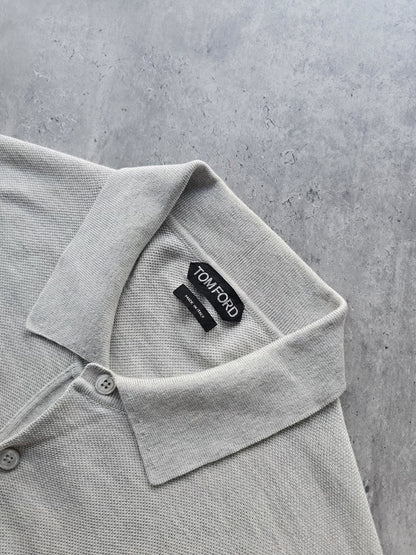 TOM FORD Slim-Fit Silk Cotton Long Sleeve Polo