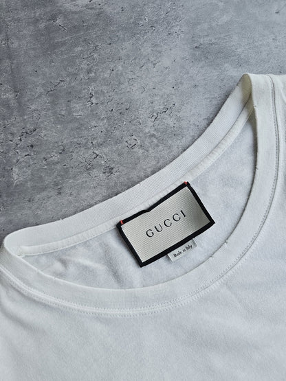 GUCCI Rabbit Embroidered Cotton T-Shirt