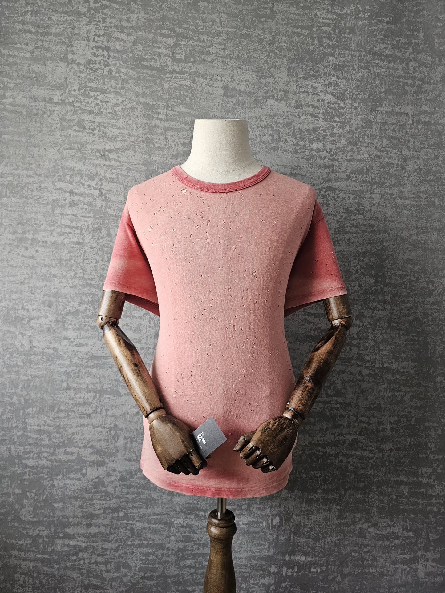 AMIRI Distressed & Washed Pink Shotgun T-Shirt