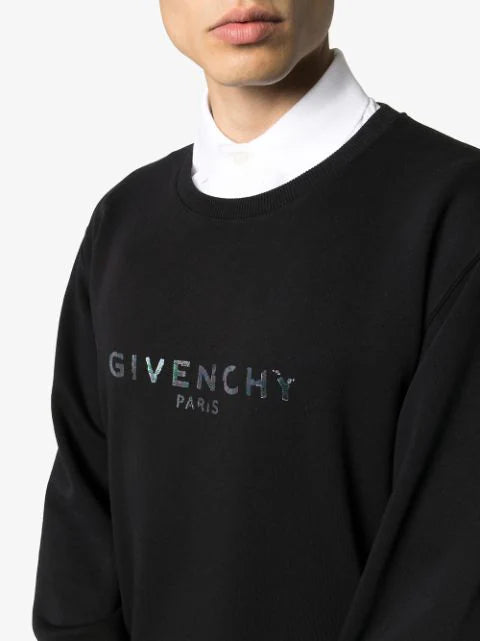 GIVENCHY Holographic Print Logo Sweatshirt