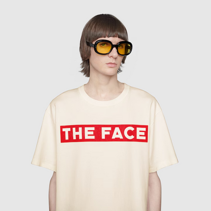 GUCCI "The Face" Oversized Crew Neck T-Shirt
