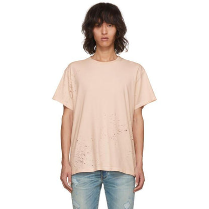 AMIRI Distressed Pink Shotgun T-Shirt